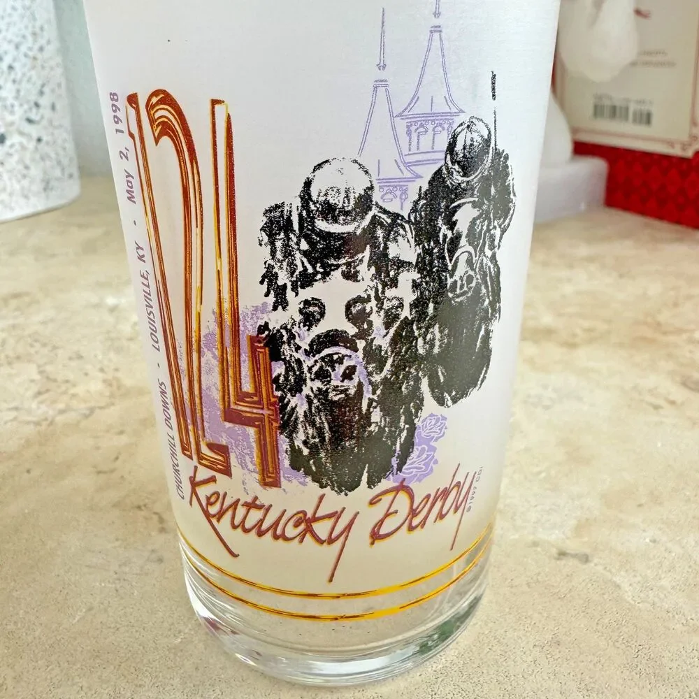 Vintage Kentucky Derby Glasses 1996 1997 1998 Set of 3 Churchill‎ Downs Aramark